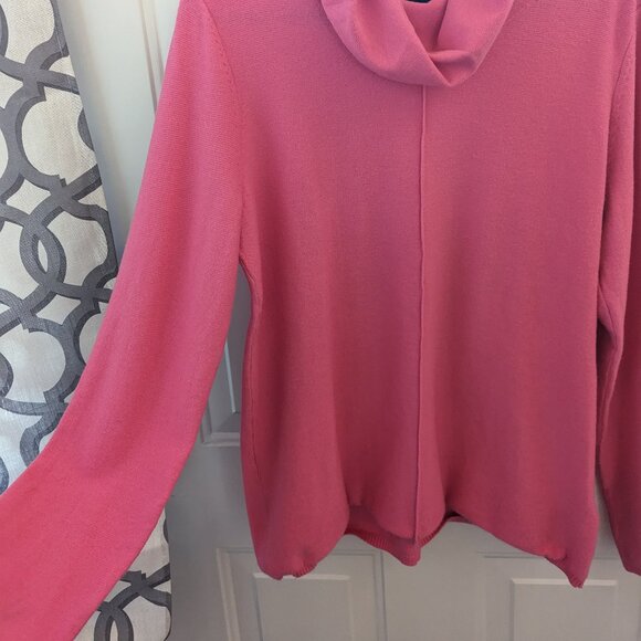 Calvin Klein Jeans brand pink cowl neck long sleeve woman's sweater sz XL - Picture 2 of 6